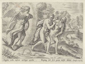 Utvisning från paradiset av Johann Sadeler (I)