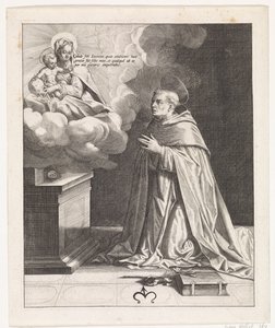 Sankt Hyacinthus avgudar Maria med Kristusbarnet av Johann Sadeler (I)