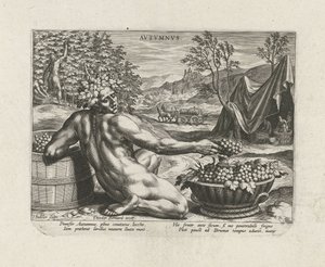 Höst Autumn Vs (titel på objekt) The Four Seasons (serietitel) av Johann Sadeler (I)