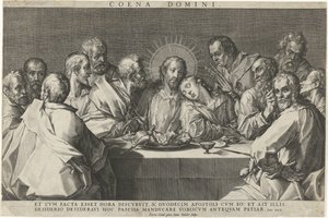 Sista måltiden Coeni domini (titel på objekt) av Johann Sadeler (I)