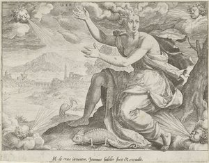 Himmel Aer (titel på objekt) De fyra elementen (serietitel) av Johann Sadeler (I)