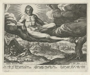 Eftermiddag Meridies (titel på objekt) De fyra delarna av dagen (serietitel) av Johann Sadeler (I)
