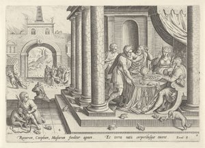 Grodors och myggornas pest Historia om Moses före uttåget (serietitel) Historia plagarum in Aegijpto (serietitel) av Johann Sadeler (I)