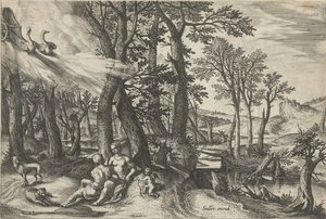 Venus och Adonis av Johann Sadeler (I)
