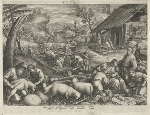 Sommar Aestas (titel på objekt) Four Seasons (serietitel) av Johann Sadeler (I)
