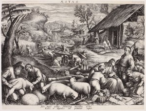 Sommaren - Aestas (De fyra årstiderna) av Johann Sadeler I