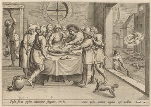 Förberedelse för påsken, 1585. av Johann Sadeler I