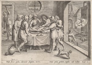 Förberedelse för påsken, ca 1585. av Johann Sadeler I