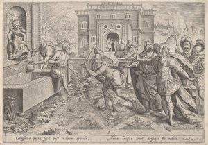 Plågan av gräshoppor, c.1585.