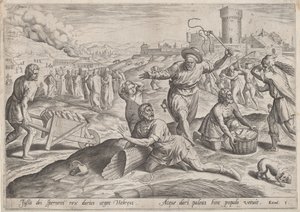 Faraos uppdragsledare slår israeliterna, c.1585.