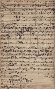 Manuskript till kantaten Es ist Heil vi kommer hit (BWV 9) av Johann Sebastian Bach
