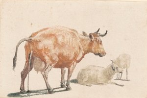Den pissande kon av Johann Teyler, after Paulus Potter