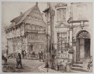 HH-Riefesell-16-Ecke-Kajen-Deichstrasse-08-02-1884 av Johann Theobald Riefesell