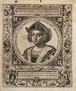 Porträtt av Christofer Columbus av Johann Theodor de Bry