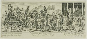 Bacchus triumf av Johann Theodor de Bry