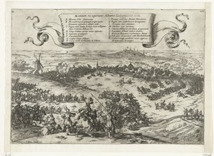 Alva belägrar Bergen i Henegouwen, 1572 Återhämtning av bergen, Albano Gubernatore. 1572 (titel på objekt) av Johann Wilhelm Baur
