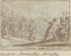 Corisca, Amaryllis och blåbär, 1640.