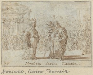 Montano, Carino och Dameta, 1640. av Johann Wilhelm Baur