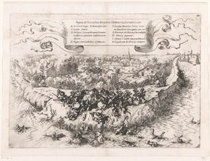Slaget vid Oosterweel, 1567 Pugna ad Osteruelam, Margarita Parmensi Gubernatrice. 1567 (titel på objekt)