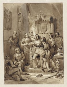 Greve William V blir galen och mördar Gerrit van Wateringen, 1357