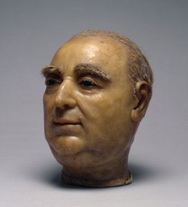 Chef för Friedrick II, Landgrave of Hesse-Kassel, 1786 (vax, glas och hår) av Johann Wilhelm Kirchner
