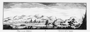 Utsikt över Ilimsk, ca 1735