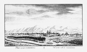 Utsikt över Selenginsk, ca 1735