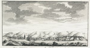Utsikt över fästningen Udinskoye, ca 1735