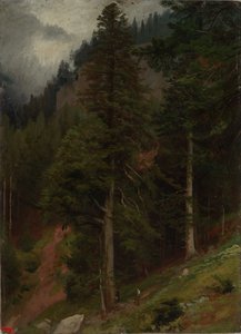 Sluttning i granskogen av Johann Wilhelm Schirmer