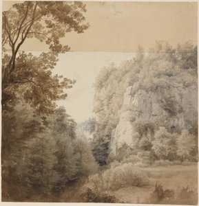 Rabenstein i Neanderdalen nära Düsseldorf av Johann Wilhelm Schirmer