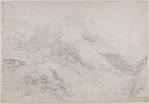 Sankta Scholasticas kloster nära Subiaco av Johann Wilhelm Schirmer