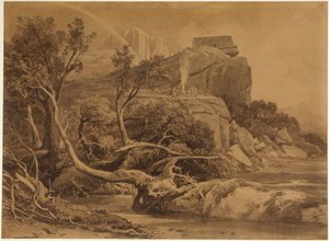 Noas tackoffer (Första Moseboken 8, 20) av Johann Wilhelm Schirmer