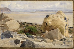 Klippig strand av Johann Wilhelm Schirmer
