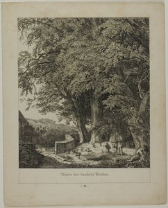Under det skuggiga lindträdet av Johann Wilhelm Schirmer
