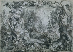 Saint Deicolus och galten, 1747-1748.