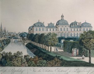 Prinskurfurstpalatset i Poppelsdorf, nära Bonn, av Johann Ziegler av Johann Ziegler