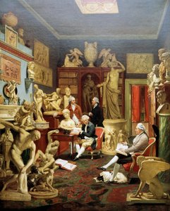 Charles Townley i sitt skulpturgalleri, Park Street, London 1782, målning av Johann Zoffany (1733-1810), olja på duk