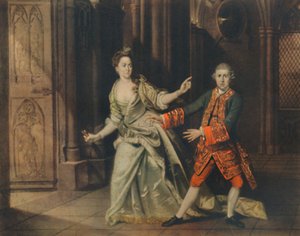 David Garrick och Mrs Pritchard som Macbeth och Lady Macbeth, 1768, 1948. av Johan Joseph Zoffany
