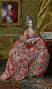 Porträtt av ärkehertiginnan Maria Amalia av Österrike, hertiginnan av Parma, ca 1778 av Johan Joseph Zoffany