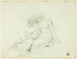 Sittande Man Nära Kvinna av Johann Zoffany