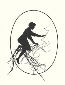 Johanna Beckmann silhuett (litografi) av Johanna Beckmann