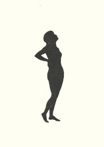 Johanna Beckmann silhuett (litografi) av Johanna Beckmann