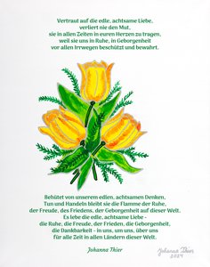 Rosentals tulpanbukett för lugn, glädje, frid, trygghet och tacksamhet