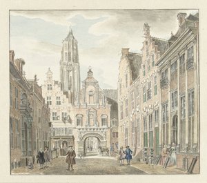 Nieuwstraat i Utrecht med utsikt över Domtoren av Johanna de Bruyn