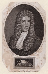 Robert Boyle, anglo-irländsk naturfilosof och kemist (gravyr) av Johannes (after) Kerseboom