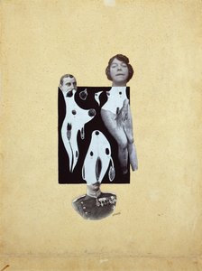 Venus vid kungaspelet - Johannes Theodor Baargeld (Zentrodada) (1892-1927). Collage av Johannes Baargeld