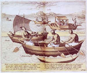 Båtar i Goa, illustration från 