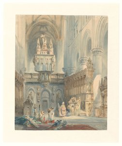 Kerkinterieur av Johannes Bosboom (signed by artist)