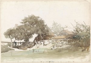 Gårdar i Waalsdorp av Johannes Bosboom