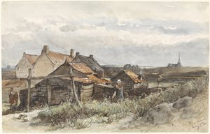 Fiske Familjehus i Scheveningen Fiskarhus i Scheveningen av Johannes Bosboom